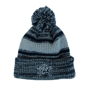 Aggie Bull, Striped, Heathered, Gray, Beanie